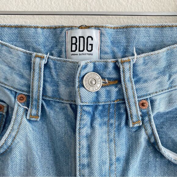 Urban Outfitters BDG High Rise Baggy Jeans Light Wash Destroyed Size 25 - Picture 5 of 15